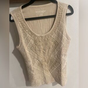 Soft Surroundings‎ Women's Cream Embroidered Top Size XS